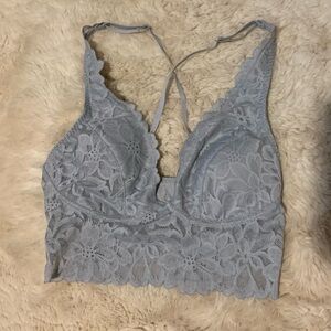 Grey lace bralette